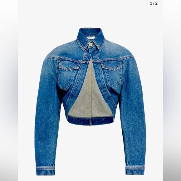 ALAIA DENIM CARDI JACKET - Picture 1 of 7